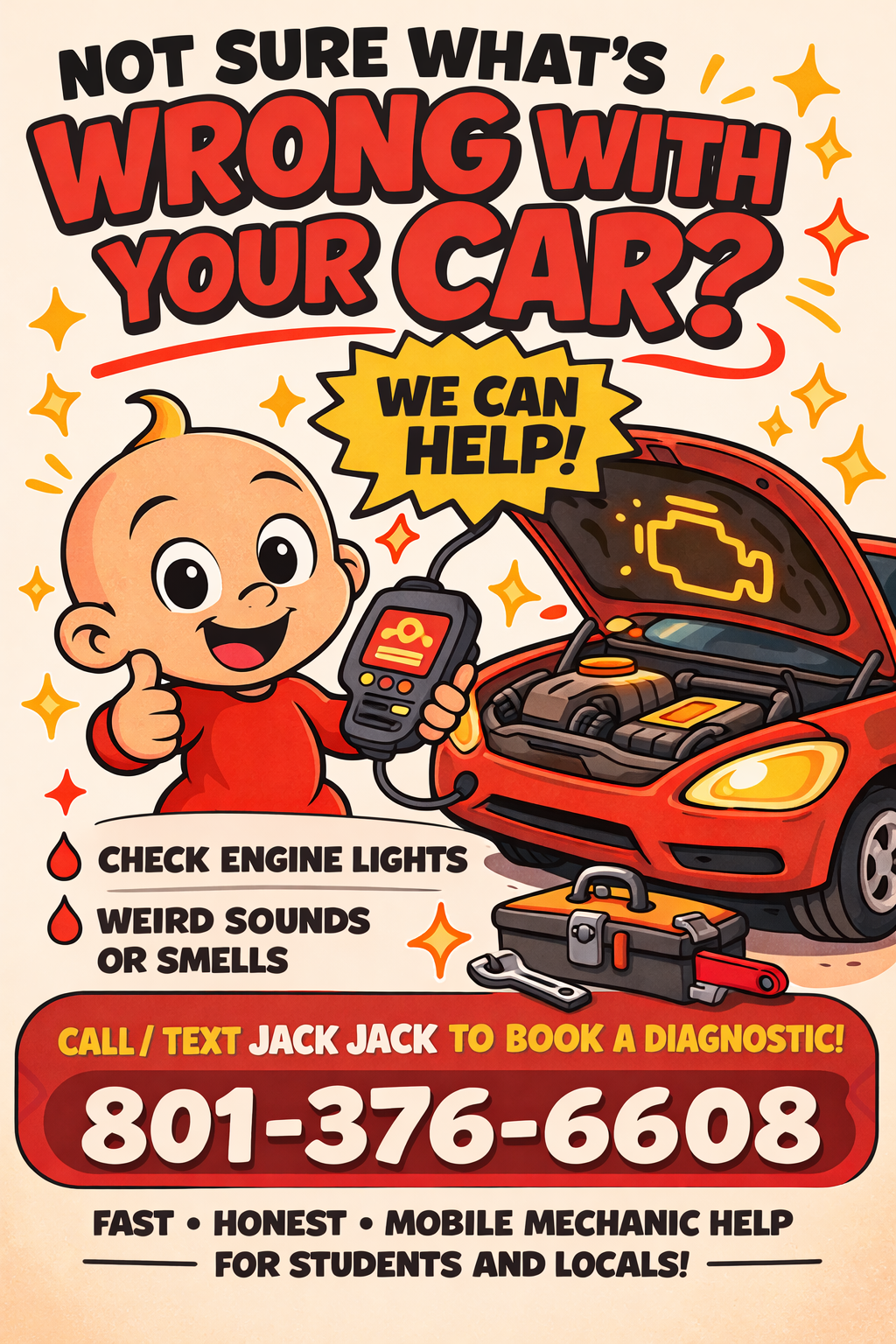 Mobile car diagnostic service — check engine light and automotive repair in Rexburg Idaho